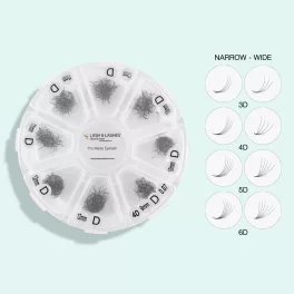   Lash and Lashes Pre-Made Műszempilla - 800db - 4D, 9-12mm Mix,0,07mm - Wide - D ív