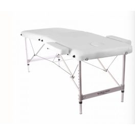 2 Zónás Tech-Alu Összecsukható Masszázs Ágy - Fehér