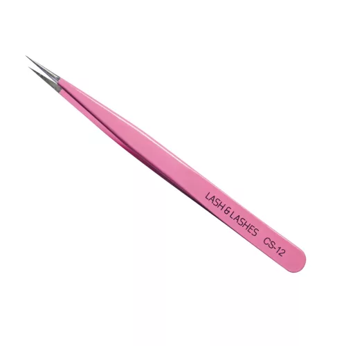 Lash and Lashes Egyenes Szempilla Csipesz Rózsaszín CS-12