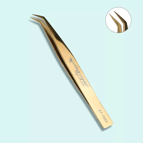 Lash and Lashes Finom Hegyű Szempillacsipesz ZT 7040 Arany