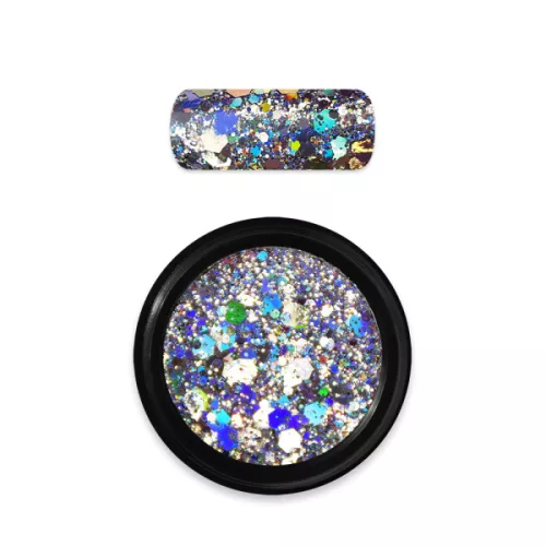 Moyra Holo glitter mix No. 01 Ezüst