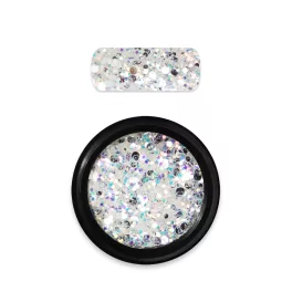 Moyra Holo glitter mix No. 05 Fehér