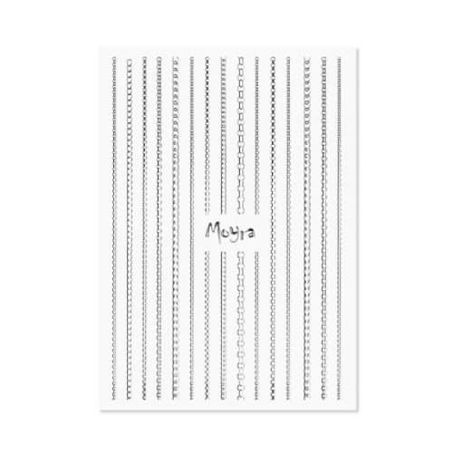 Moyra Körömdíszítő csík CHAIN Silver