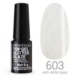  Profinails Top Gél Glitter Glaze fixálásmentes LED/UV fényzselé 6g No. 603