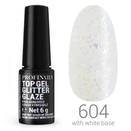   Profinails Top Gél Glitter Glaze fixálásmentes LED/UV fényzselé 6g No. 604