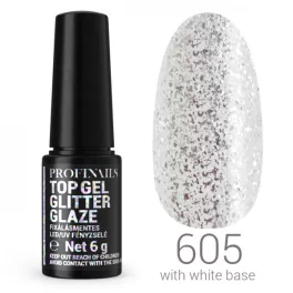   Profinails Top Gél Glitter Glaze fixálásmentes LED/UV fényzselé 6g No. 605