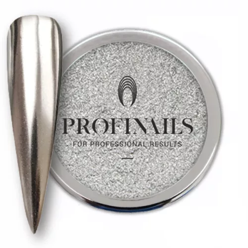 Profi Nails Mirror Powder csillámpor 1g Króm Ezüst No.725