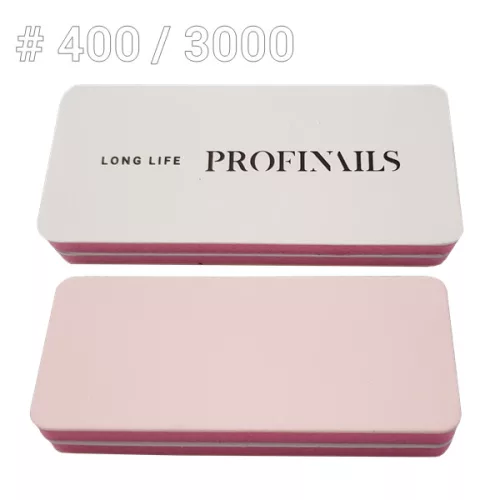 Profinails Pink Fehér 2 Oldalú Polír #400/3000