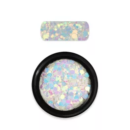 Moyra Holo glitter mix No.12 Kaméleon Fehér