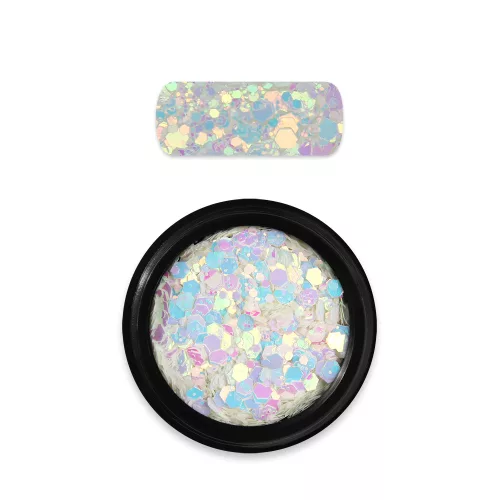 Moyra Holo glitter mix No.12 Kaméleon Fehér