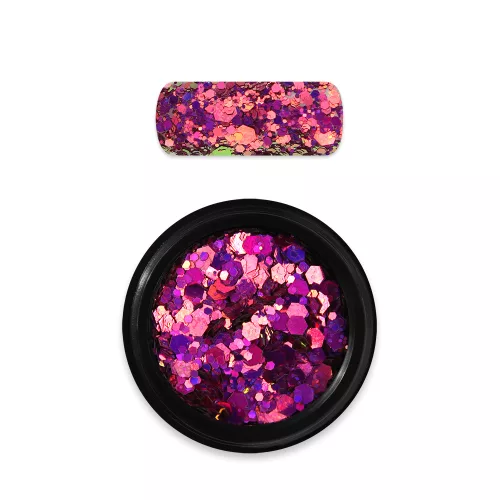 Moyra Holo glitter mix No.13 Kaméleon Pink
