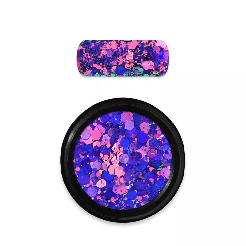 Moyra Holo glitter mix No.15 Kaméleon Lila