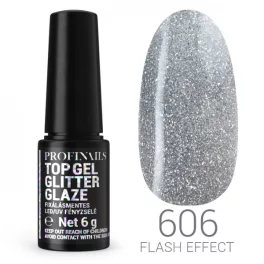  Profinails Top Gél Glitter Glaze fixálásmentes LED/UV fényzselé 6g No. 606