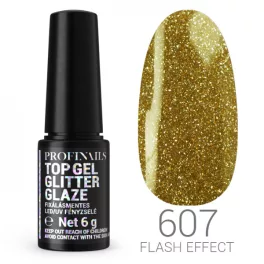   Profinails Top Gél Glitter Glaze fixálásmentes LED/UV fényzselé 6g No. 607