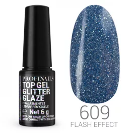   Profinails Top Gél Glitter Glaze fixálásmentes LED/UV fényzselé 6g No. 609 *