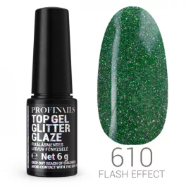   Profinails Top Gél Glitter Glaze fixálásmentes LED/UV fényzselé 6g No. 610