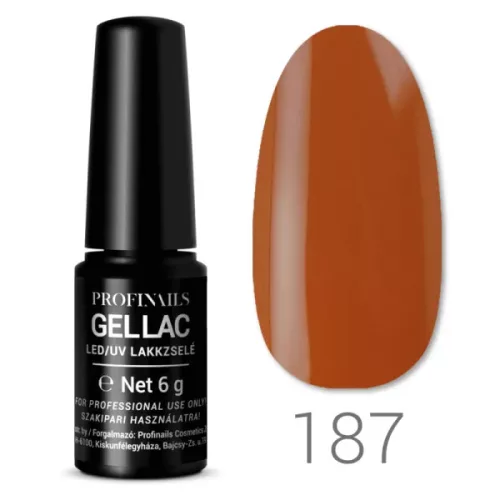 Profinails Gel Lac LED/UV lakkzselé 6gr No.187