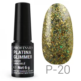 Profinails Platina Glimmer LED/UV lakkzselé 6gr P-20 *