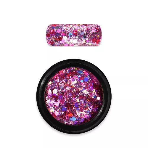 Moyra Holo glitter mix No.20 Sötét rózsaszín