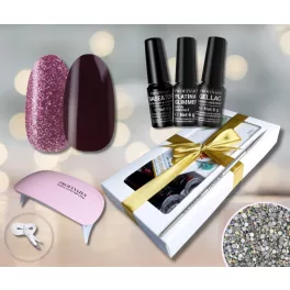   Profinails Ajándékcsomag Gift Box White Deluxe (Gold Strip) *