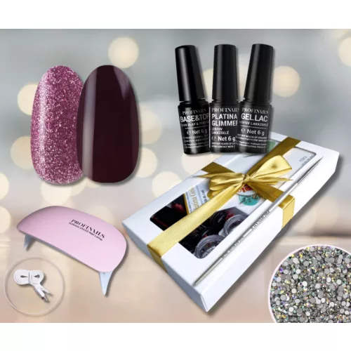 Profinails Ajándékcsomag Gift Box White Deluxe (Gold Strip) *