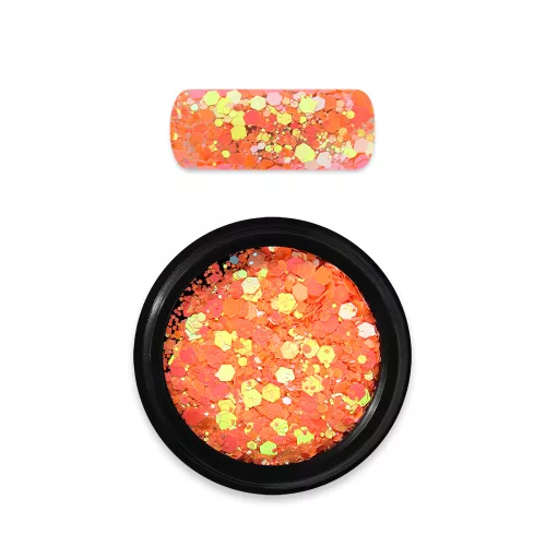 Moyra Holo glitter mix No.22 Chameleon light orange