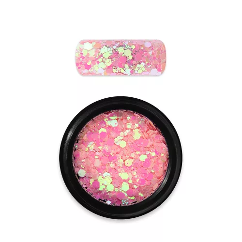 Moyra Holo glitter mix No.23 Chameleon sugar pink