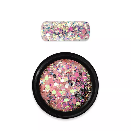 Moyra Holo glitter mix No.24 Chameleon baby pink