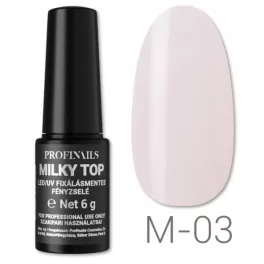  Profinails Milky Top fixálásmentes LED/UV fényzselé M-03 Blush Pink 6g