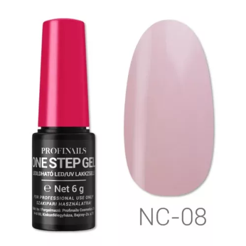 Profinails One Step Gel LED/UV lakkzselé 6gr No. NC-08 ( Nude Collection )