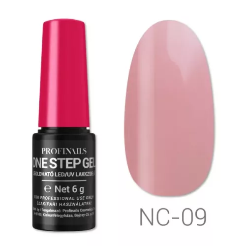 Profinails One Step Gel LED/UV lakkzselé 6gr No. NC-09 ( Nude Collection )