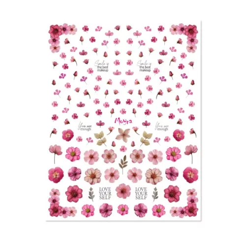 Moyra Vizes Matrica Válogatás No. 15 Dried Flowers Pink