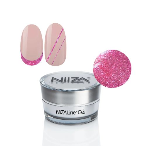 NiiZa Liner Gel 5g LG6 Csillámos rózsaszín