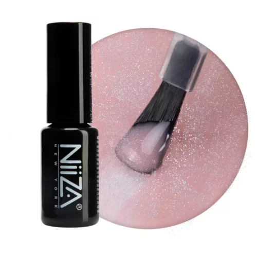 Niiza Fiber Overlay Base Üvegszálas Rose Nude Shimmer 14ml