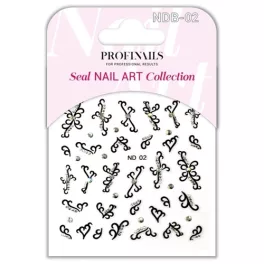 Profinails Seal Nail Art matrica ND Black 02
