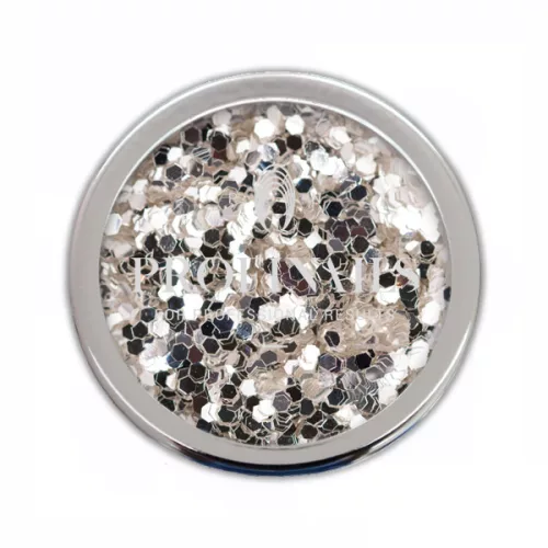 Profi Nails Pure Silver glitter 3g No.107 (ezüst árnyalat)