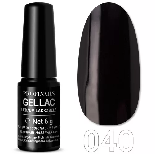 Profinails Gel Lac LED/UV lakkzselé 6gr No. 40 Fekete