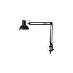 Asztali Műkörmös Lámpa Kerek Búra - Fekete