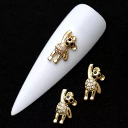 Zodiac - Körömékszer Cirkóniaköves Maci 12x7mm - 2db