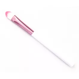 Smink Ecset - Kicsi Fehér-Pink Lapos Íves 4