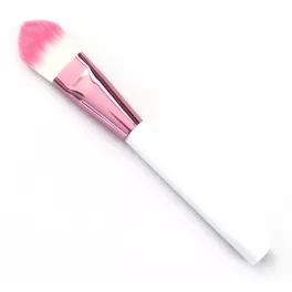 Smink Ecset - Nagy Fehér-Pink Lapos Íves 3
