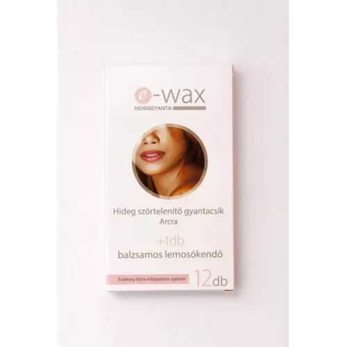 E-Wax Hideggyantacsík Arcra 6pár/doboz + 1db lemosókendő