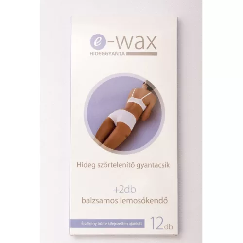 E-Wax Hideggyantacsík Testre 6pár/doboz + 2db lemosókendő