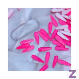 Zodiac - Üveg Cseppforma Neon Pink 10x3mm - 8db *