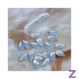 Zodiac - Üveg Csepp Forma White Opal 8x4mm - 8db