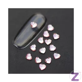 Zodiac - Strassz Formakő Light Rose Szív 4mm - 15db