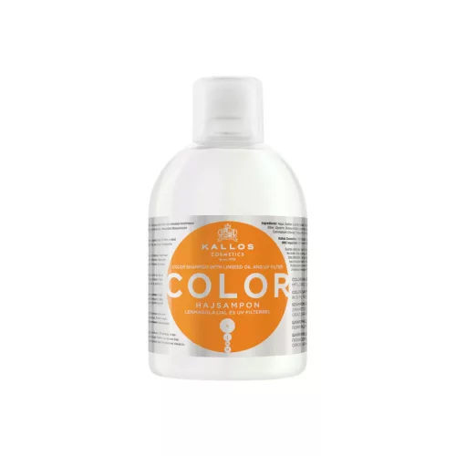 Kallos - KJMN Color Hajsampon Lenmagolajjal Töredezett hajra 1000ml