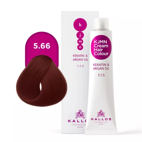 Kallos - KJMN Krém Hajfesték Világos Barna Vörös 5.66 100ml
