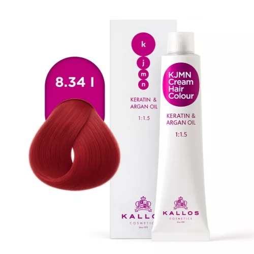 Kallos - KJMN Krém Hajfesték Intenzív Réz Vörös 8.34 I 100ml