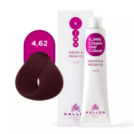   Kallos - KJMN Krém Hajfesték Közép Barna Vörös Violett 4.62 100ml
